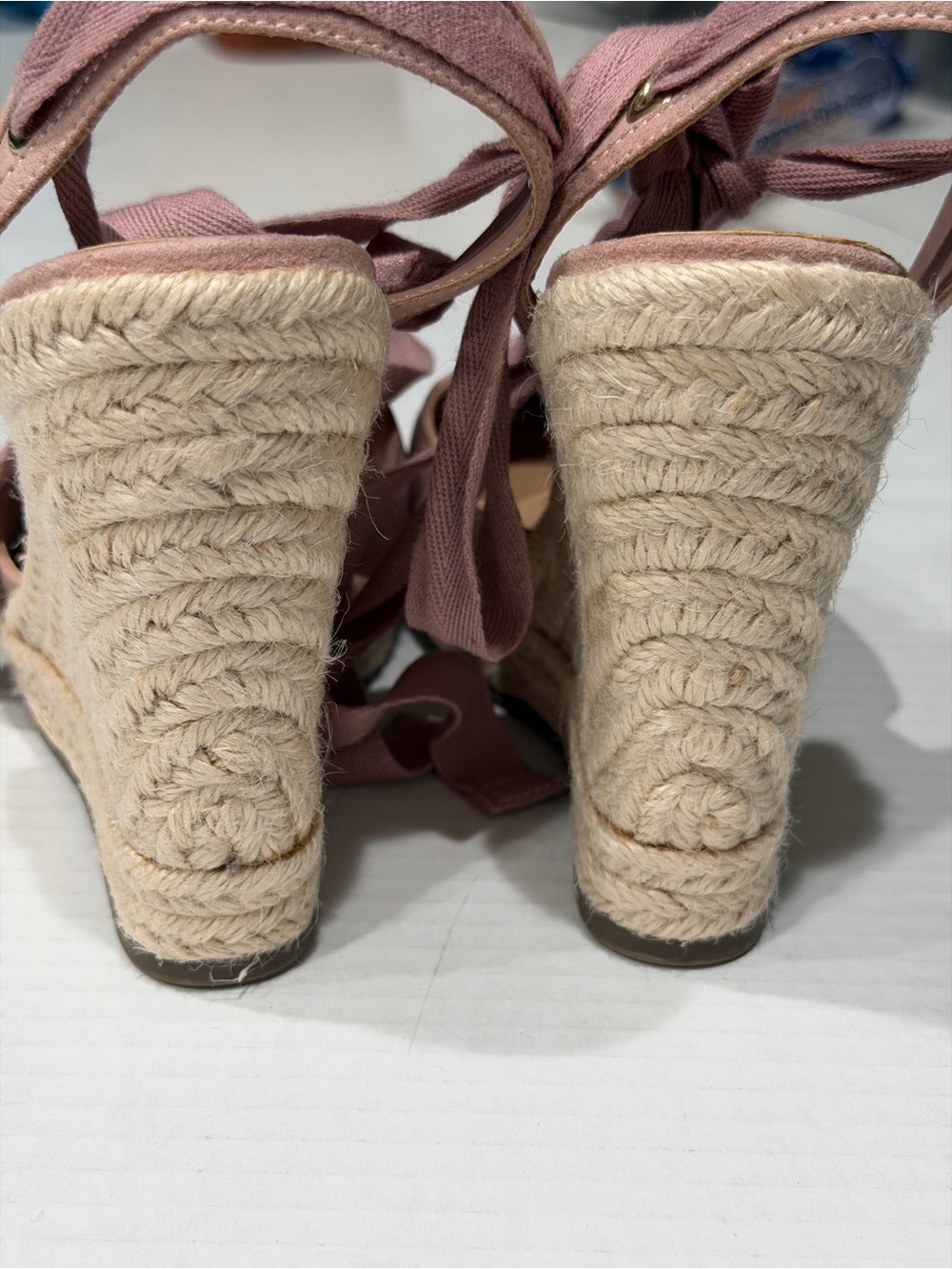 Steve Madden Blush Barre Espadrille Ankle Tie Wedge Sandals - Picture 6 of 8